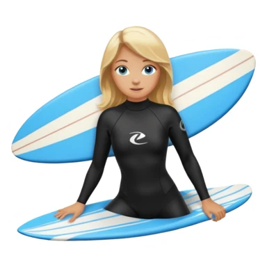 girl is surfing sticker