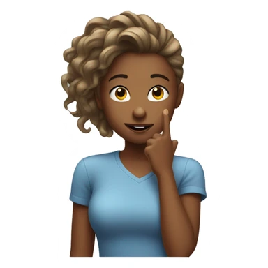 Girl flicking hair with her hand and attitude  sticker