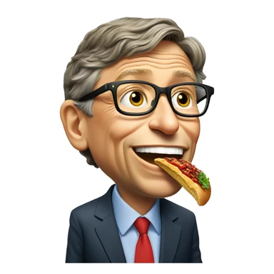 bill gates eating burg sticker