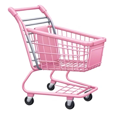 Pale pink empty shopping cart sticker