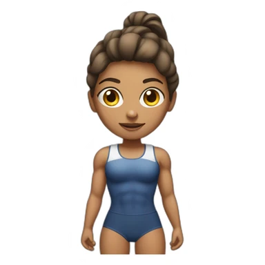Gymgirl white body with muscles sticker