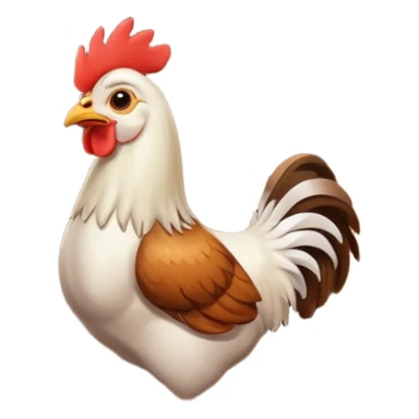 Chicken in a barn sticker