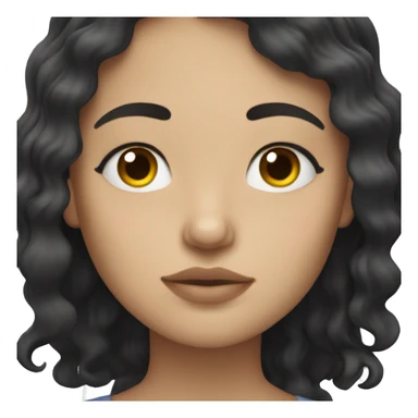 Wavy black haired white girl sleeping sticker