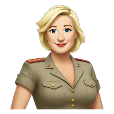 marine le pen pinup sticker