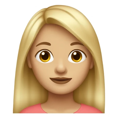 Blonde girl with brown eyes and curtain bangs sticker