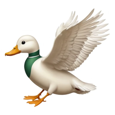 duck flying sticker