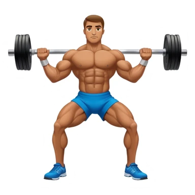 side-view bodybuilder dumbbell lunges sticker