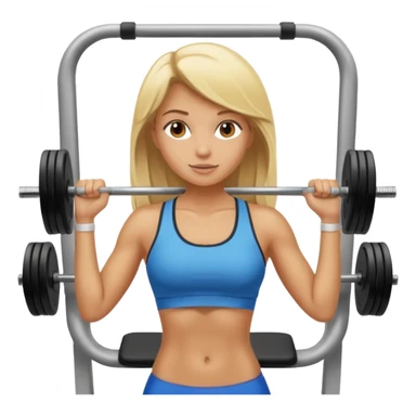 Blonde girl in the gym  sticker