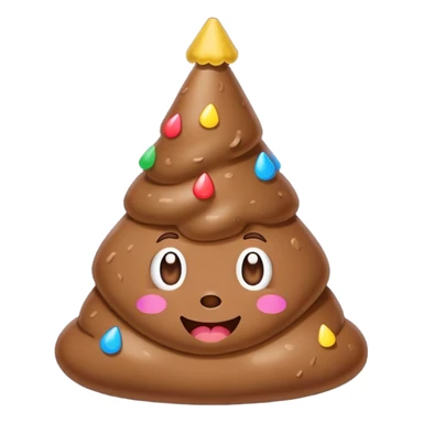 Poop with a party hat sticker