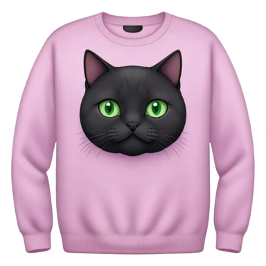 black british cat in pastel sweater sticker