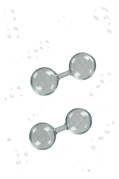 molecole di ossigeno che volano realistiche sticker