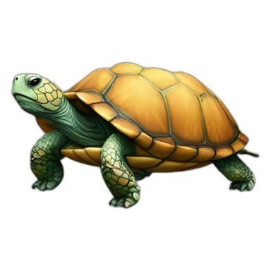 Tortue sur un cailloux  sticker