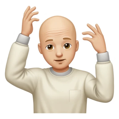 Bald man dabbing sticker