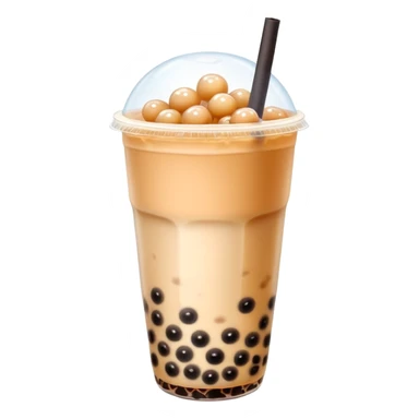 Bubble tea with tapioca pearls sticker