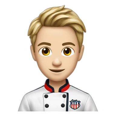 Cara de adolescente chef hincha de Club Atlético River Plate sticker