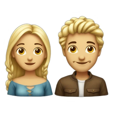 A love story between a man and a woman on different hemisphere sticker