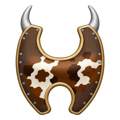 Cow print pattern horseshoe sticker