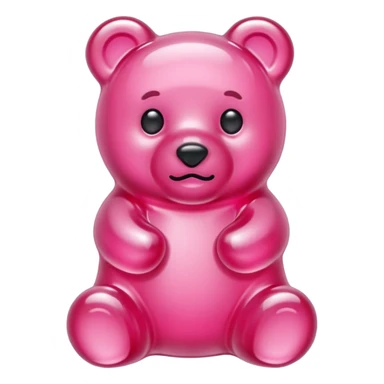Pink Crystalline Gummybear sticker