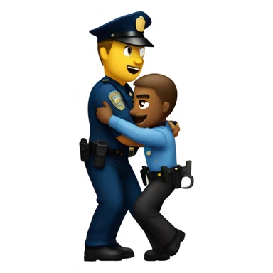 Cop arresting a guy  sticker