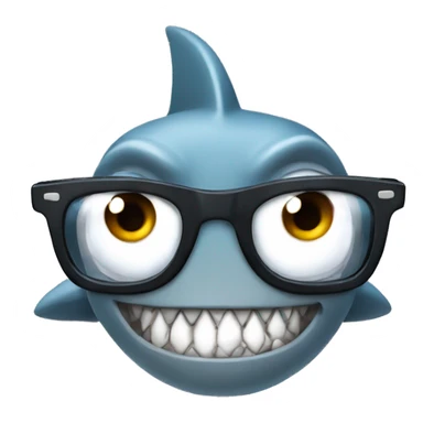 Shark thug glasses sticker