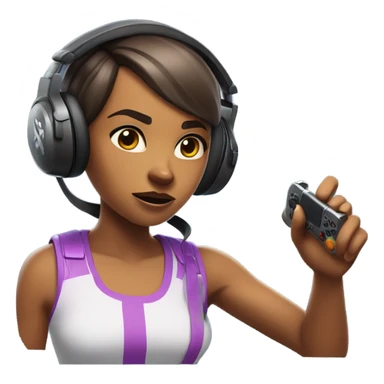 girl playing fortnite  sticker