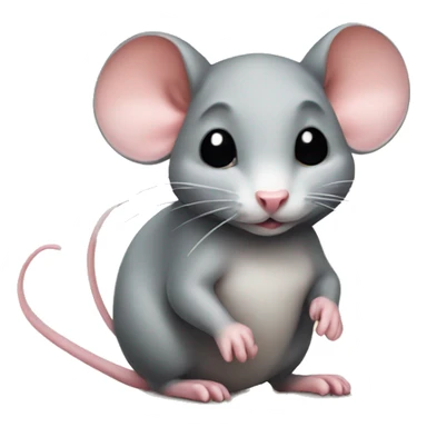 Cute rat with bow sticker