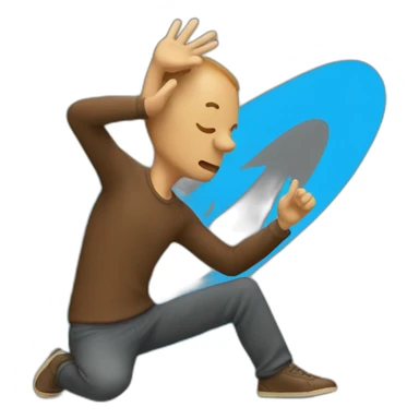 Un homme qui fait un dab sticker