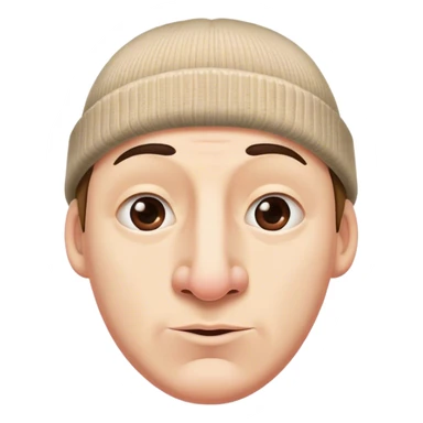 man with huge nose and a beanie hat on and has double chins  sticker