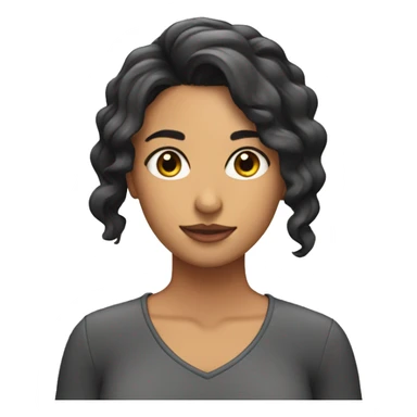 Chica morena con pelo lacio  sticker