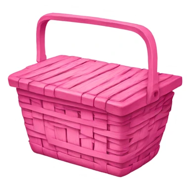 Pink picnic basket sticker