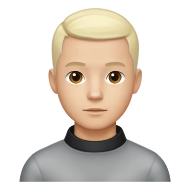 Marlon Garcia the streamer with died platinum blonde hair as a buzz cut sticker