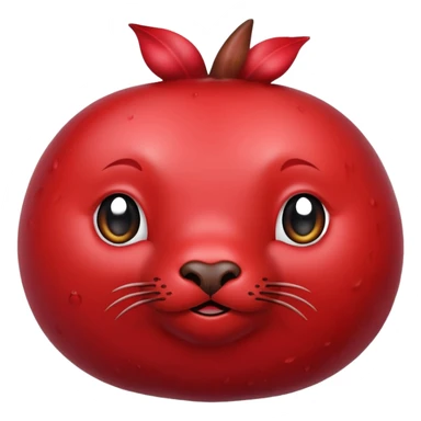 a seal as a pomegranate sticker