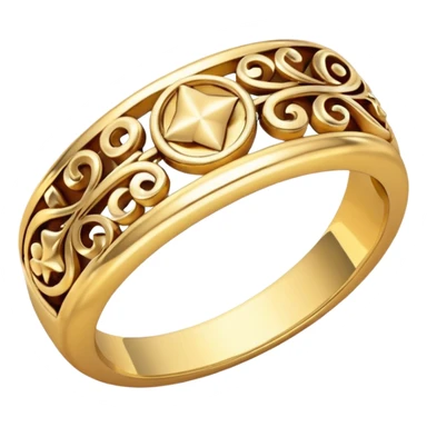 Aesthetic Engagement gold ring emoji flipped with right  sticker