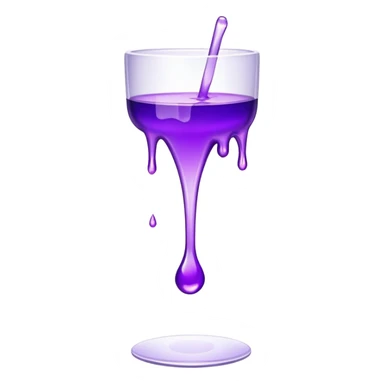 white glass of dripping lean sticker