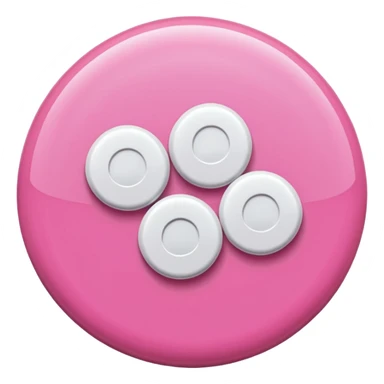 pink and white medications sticker