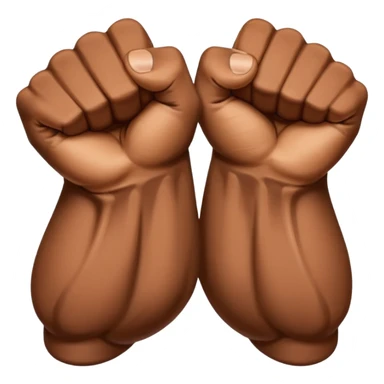 Two fists crossed over like being handcuffed just without the cuffs in an upward and downword motion sticker