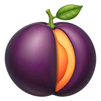 Aubergine qui frotte une pêche sticker