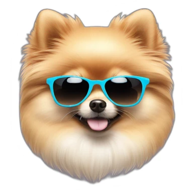 pomeranian puppy cool sunglasses sticker