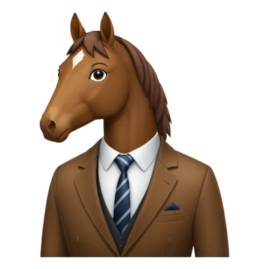 Horse with a suit and tie sticker