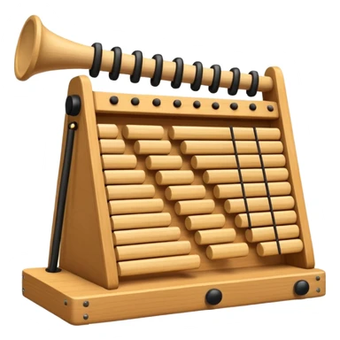 wooden glockenspiel instrument sticker