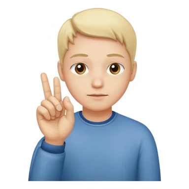 Regular emoji with face looking at peace and has a pinching hand sticker