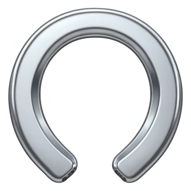 Horse shoe silver sticker