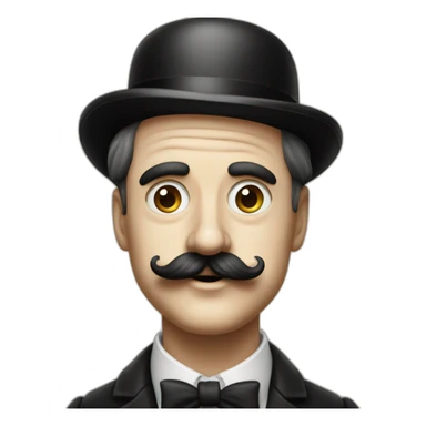 Charlie chaplin avec petite moustache sticker