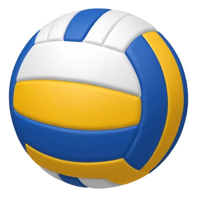 Pelota de voleibol azul amarillo y blanco  sticker