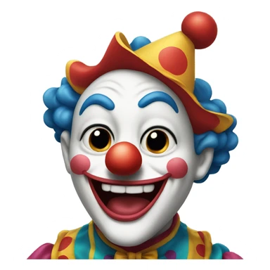 Clown pointing at you and laughing sticker