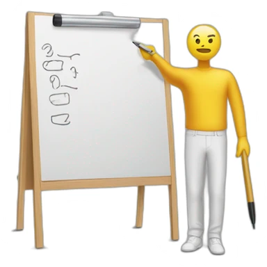 Man writing on a marker board sticker