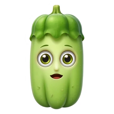 ladyfinger vegetable keeping the shape normal with big eyes sticker