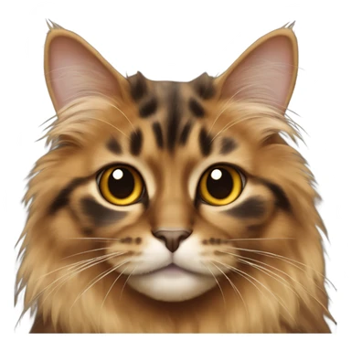 whole body of Long haired tortoiseshell cat dominant brown fur not orange sticker