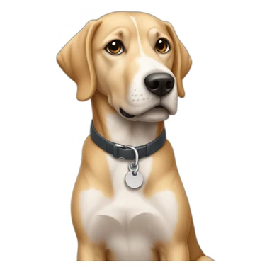 Chien sur un humain sticker