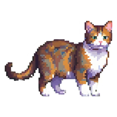 cat on an alpine meadow with Swiss mountains in the background sticker